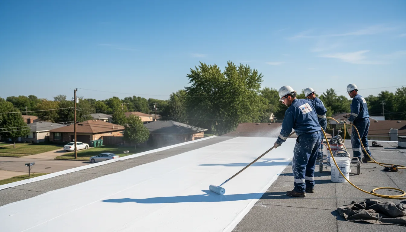 Commercial roof coating in Waverly, IL near me